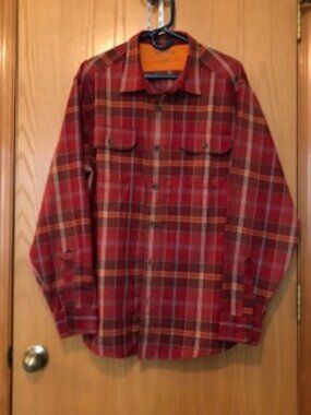 NWOT Orvis Red Plaid Long Sleeve Men's Shirt XL Extra Large Perfect